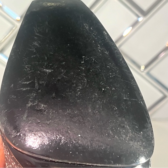 STELLA MCCARTNEY PUMPS/ HEELS SIZE 38.5 NAVY/BLACK PRINTED PUMPS - Picture 10 of 16